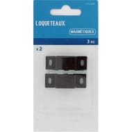 Loqueteau magnétique 3kg marron x2