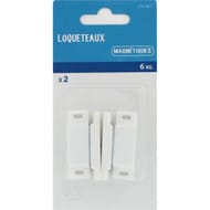 Loqueteau magnétique 6kg blanc x2