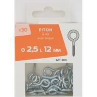 Trefilaction piton à vis acier zingué 2,5x12mm x30