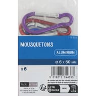 Trefilaction 6 mousqueton aluminium 6x60 mm