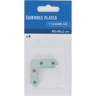 Trefilaction 4 équerres plate d'assemblage 40x40x2 mm