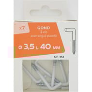7 gonds à vis plastifie 3,5x40 mm
