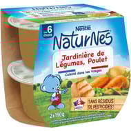 Naturnes jardinières de legumes poulet dès 6mois 2x190g