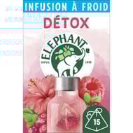 Elephant infusion à froid détox cranberry framboise hibiscus 15x34g