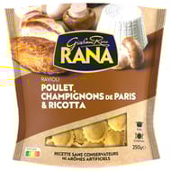 Rana pâtes fraîches ravioli poulet, champignons de Paris & ricotta 250g