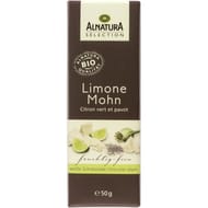 Alnatura chocolat blanc pavot et citron vert bio 50g