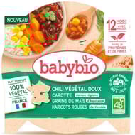 Babybio veggie - assiette chili vegetarien doux 230g