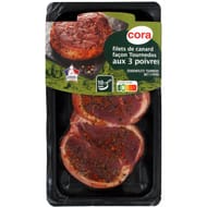 Cora filet de canard façon tournedos aux 3 poivres 250g