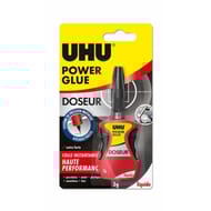 UHU colle power glue ultra rapide doseur précis 3 grammes