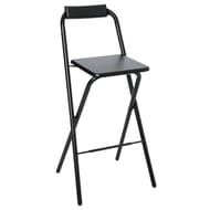 Chaise bar pliante louna noir