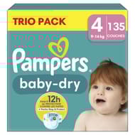 Pampers baby dry couches maxi géant taille 4 x135