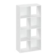 Etagère 8 cases mix blanc