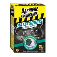 Barrière à rongeurs Rats & Souris - Blocs-Appât 15 blocs 0.3 kg
