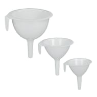 3 entonnoirs plastique 7-9- 11cm