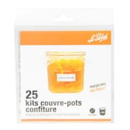 Couvre pot confiture : 25 feuilles + élastiques + étiquettes