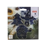 Set de 3 emporte pièces noël inox