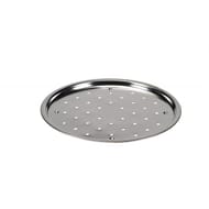 Plaque a pizza perforee en acier etame