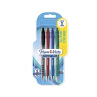 Papermate - 4 stylos bille flexgrip ultra rétractables assortis