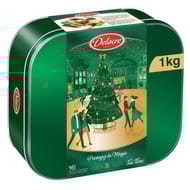 Delacre tea time assortiment biscuits boîte métal noël 1 kg