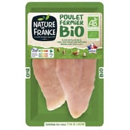 Nature de France escalope de poulet fermier extra fine bio x2