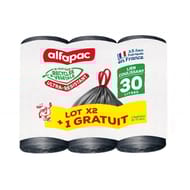 Lot 2+1 gratuit x15 sacs 30cl a lien coulissant ultra-resistant