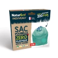 Natur& co sac poubelle zéro plastique multi usage lien coulissant 50l x1