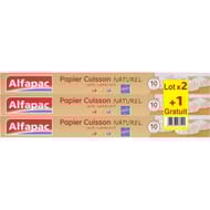 Lot de 2 papiers cuisson naturel 10m