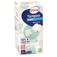 Cora tampons applicateur super coton bio x16