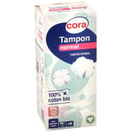 Cora tampons applicateur normal coton bio x16