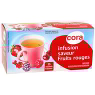 Cora infusion saveur fruits rouges 25 sachets soit 40g