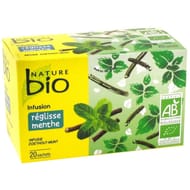 Nature bio infusion réglisse menthe 20 sachets 30g