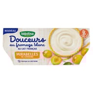 Blédina douceur au fromage blanc mirabelles 4x100g dès 8 mois