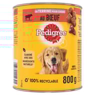 Pedigree boîte en terrine pour chien adulte boeuf et carottes 800g