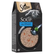 Sheba soupe sachets fraicheur aux filets de thon pour chat 4x40g
