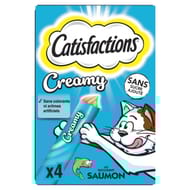 Catisfactions creamy friandises au saumon pour chats 4x10g - 40g