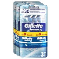 Gillette sensor3 jetables cool lot de 9 rasoirs