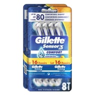Gillette Sensor3 Comfort Rasoir Jetable Pour Homme, Lot 2x8