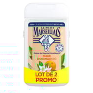 Le Petit Marseillais douche extra doux fleur d'oranger bio 2x250ml