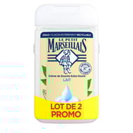 Le Petit Marseillais douche & bain extra doux lait 2x250ml