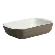 Plat à four rectangulaire 25x15cm coloris taupe