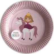 Assiettes x6 princesse licorne 23cm