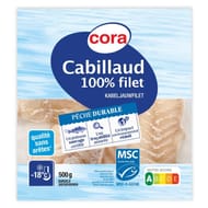 Cora filet de cabillaud msc 500g
