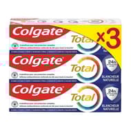 Colgate total dentifrice blancheur naturelle lot de 3 x 75 ml