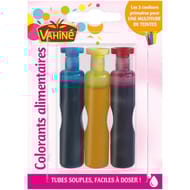 Vahiné colorants pâtissiers 3 x 6ml
