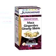 Juvamine tonifiant sexuel maca ginseng gingembre 26g 40 comprimés