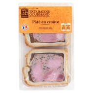 Patrimoine gourmand pâté en croûte cuit au four 2 tranches 240g