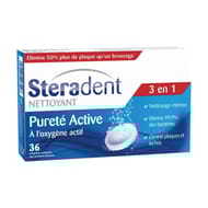 Steradent comprimés nettoyants pureté active x36