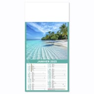 Exacompta calendrier mensuel perforé 185x350 mm 12 feuillets évasion