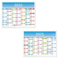 Exacompta calendrier grille recto verso 7 mois janvier décembre 43x33.5 cm