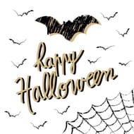 20 serviettes 33x33xcm joyeux halloween or